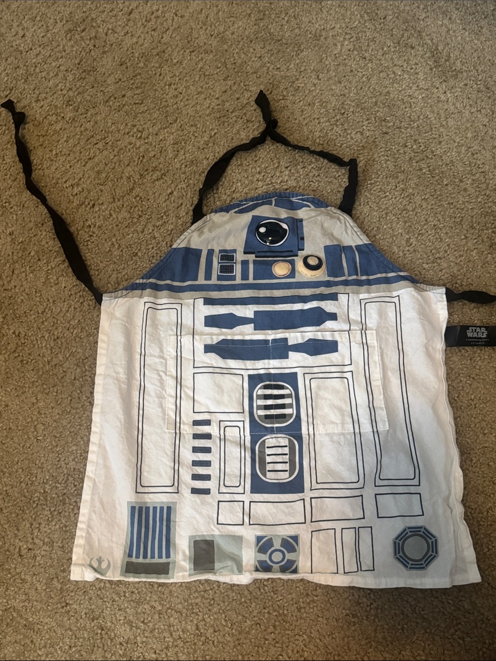 Star Wars R2-D2 Kids Bib Apron in Blue and White